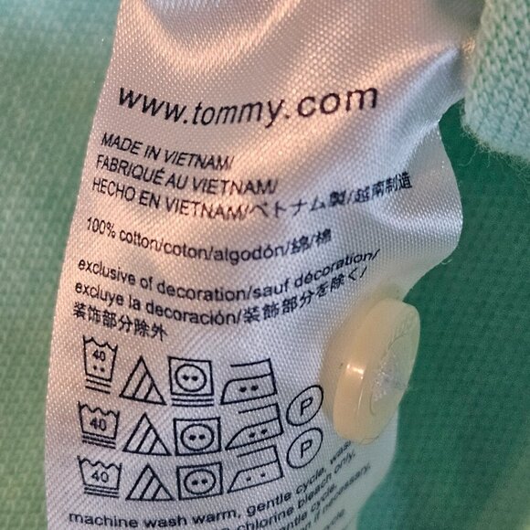 Tommy Hilfiger Mens Custom Fit Short Sleeve Polo Shirt  Green XL - Picture 7 of 9